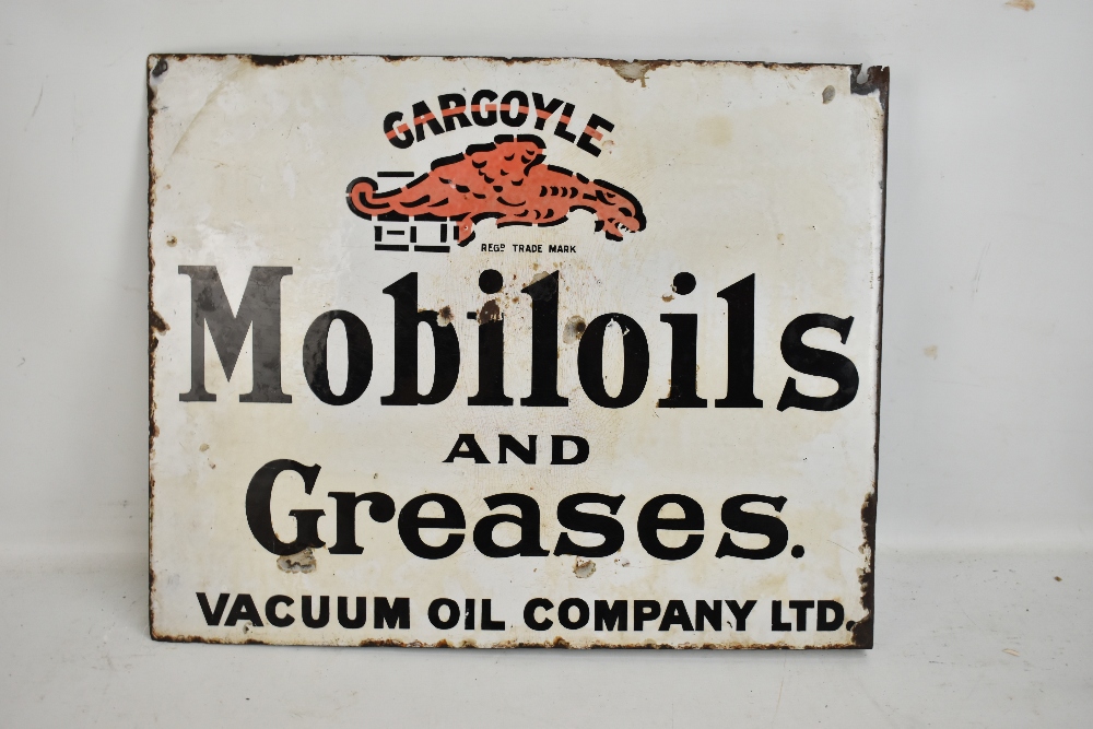 GARGOYLE; an original Mobiloils and Greases enamel sign with flange, 40.5 x 51cm.Additional - Image 5 of 8