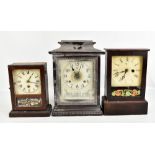Three early/mid-20th century American mantel clocks to include an example set with Arabic numerals