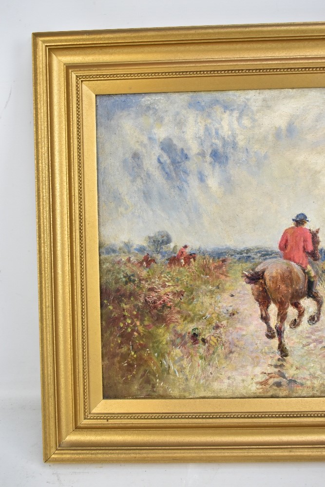 HENRY MEASHAM R.C.A. (1844-1922); oil on canvas, hunting scene, signed and bearing Jays Fine Art - Image 3 of 7