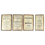 Three Theatre Royal, Liverpool playbills and one other, 1835,1823 and 1824,