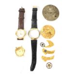 A small quantity of watches and parts to include Raymond Weil, Jaeger-LeCoultre and Gucci.