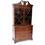 A George III mahogany bookcase,