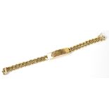 A heavy 9ct gold identity bracelet,