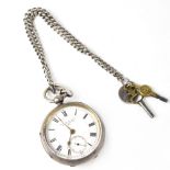 Kay & Compy; a hallmarked silver open faced pocket watch,