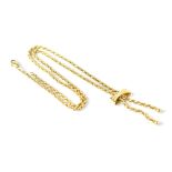 A 9ct gold rope twist and gold bow necklace, hallmarked, length 40cm, approx 4.4g.