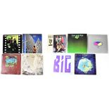 Nine LPs by Yes to include 'Yes Songs', 'Going for the One' and 'Close to the Edge'.