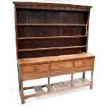 A George III oak dresser,