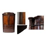 A Victorian mahogany wardrobe converted from a linen press,