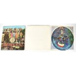Two Beatles LPs 'Sgt Pepper' yellow black label Mono and 'White Album' Stereo,