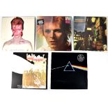 Three David Bowie LPs to include 'Space Oddity' US pressing with poster and inner,