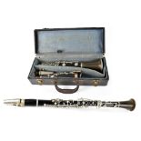 A cased JR Lafleur & Son Ltd clarinet.