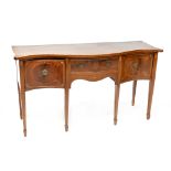 A Regency mahogany serpentine-fronted sideboard,