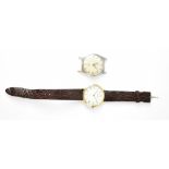 Sekonda; a vintage gentlemen's gold plated quartz wristwatch,