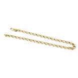 A 9ct gold rolo link bracelet, hallmarked, length 20cm, approx 6.3g.