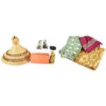 A group of items, mainly from Afirca, to include a woven straw hat from Botswana,