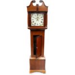 A 19th century oak-cased thirty hour clock,