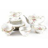 A Noritake 'Firenze' pattern six-setting tea service.