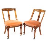 A set of six early 20th century mahogany dining chairs,