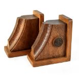 A pair of oak bookends made with timber from York Cathedral,