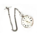 A Livingstone, Manchester; a Victorian hallmarked silver fusee pocket watch, 50mm, Chester 1900,