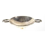 A modern handmade hallmarked silver tastevin by Peter Cropper,