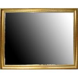 A large contemporary gilt framed bevelled edge mirror, 105 x 131cm.