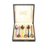 A cased set of six Norwegian silver coffee spoons,