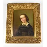 19TH CENTURY ENGLISH SCHOOL; oil on canvas, portrait study of 'Charlotte Von Zweidorff', unsigned,