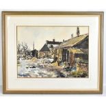 G TUCKER (20TH CENTURY); watercolour, farm buildings, signed and dated Feb 1970 lower right, 36.5