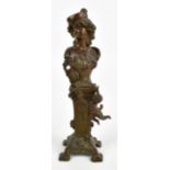 An Art Nouveau bronzed spelter bust, 'Carmen', unsigned, height 37cm.Additional InformationLight