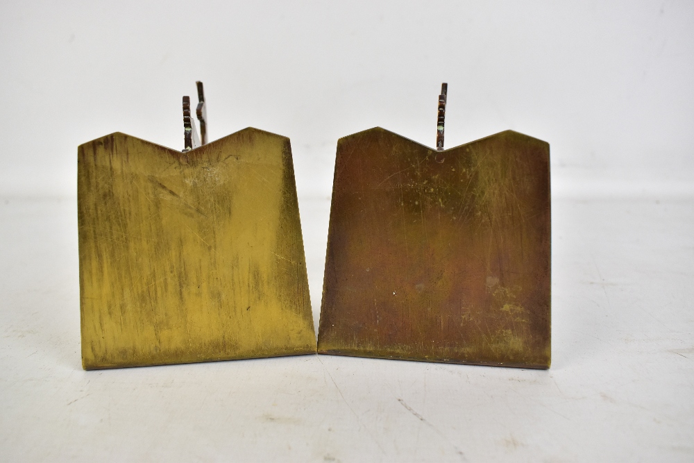 A pair of Art Deco brass bookends modelled as leaping deer, height 12cm.Additional InformationOne is - Image 4 of 4