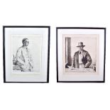 SIR FRANCIS DODD RA RWS (1874-1949); two drypoint etchings, the first a portrait of Stanley Anderson