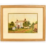 EDWIN ROBERT BEATTIE (1845-1917); watercolour 'Mr Parkinson's House, The Street, Claughton',