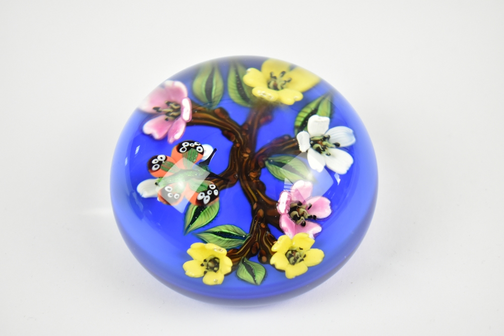 WILLIAM MANSON; two glass paperweights including butterfly and floral detail, signed WM to cane, - Image 3 of 9