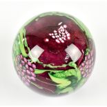 PETER RAOS; a Vincent Series paperweight with internal floral detail, signed and dated 2002,