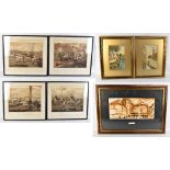 E MITCHELL; watercolour, two Venetian scenes, both signed lower right, one dated 1922, 28 x 17cm,