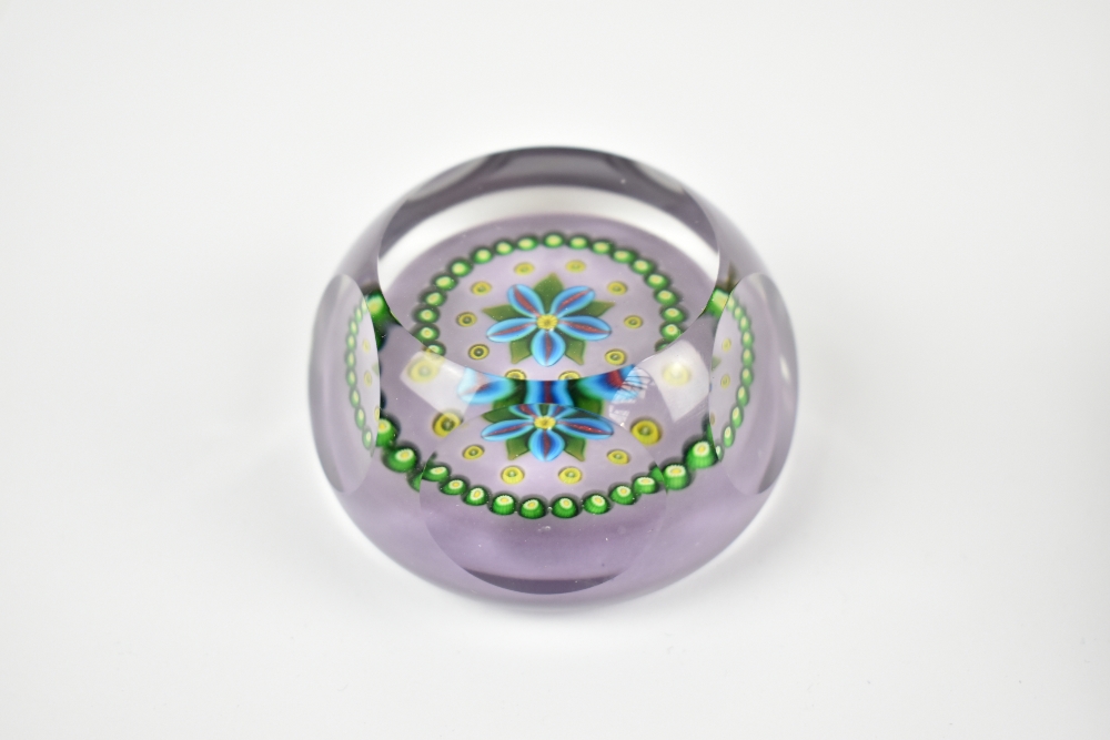 WILLIAM MANSON; two glass paperweights including butterfly and floral detail, signed WM to cane, - Image 5 of 9