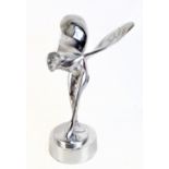 A large modern polished aluminium figure of the Spirit of Ecstasy, height 51.5cm. Additional