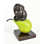 GILLIE & MARC; a contemporary bronze sculpture, 'The Elephant was Just Pearfect', signed and
