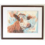 JAMES BARTHOLOMEW R.S.M.A; pastel on paper, 'Hereford Profile', 68 x 50cm, framed and glazed, signed