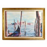 HAROLD RILEY DL, DLitt, FRCS, DFA, ATC (Born 1934); a highlighted print of Venice, signed in gilt