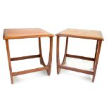 G-PLAN; a pair of fresco teak coffee tables, height 48cm.Additional InformationThe joints to one