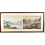 ***WITHDRAWN*** G TREVOR; a pair of watercolours depicting lake scenes, each image 24.5 x 34.5cm,