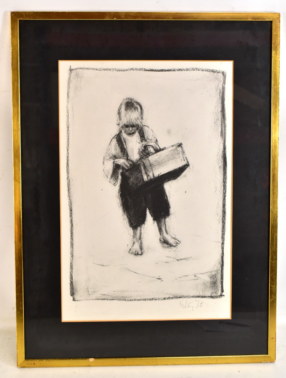 HAROLD RILEY DL DLitt FRCS DFA ATC (Born 1934); a pencil signed print depicting a child street