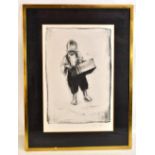 HAROLD RILEY DL DLitt FRCS DFA ATC (Born 1934); a pencil signed print depicting a child street