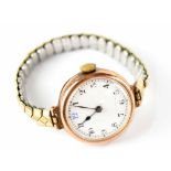 A ladies' vintage hallmarked 9ct gold watch,