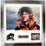 A signed photograph of Sir Ranulph Fiennes,