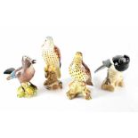 Four Beswick bird figures comprising 2305 gloss 'Magpie', height 12.