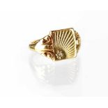 A gentlemen's 9ct gold signet ring,