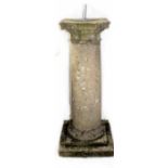 A 19th century sundial with tapering column support,